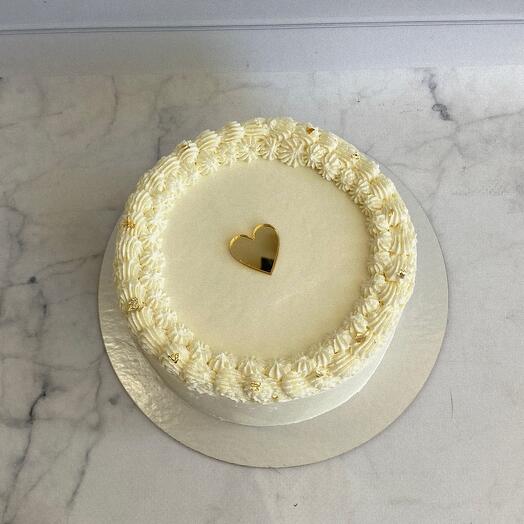 Бенто-торт 🎂 сердце ваниль/клубника