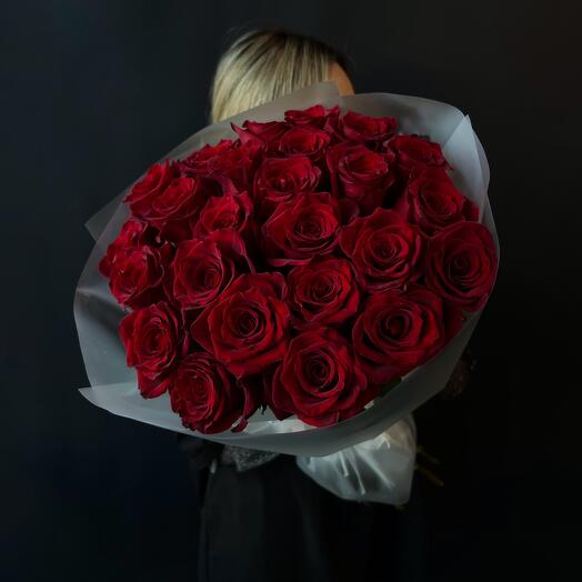 Моно букет красных роз 🌹(25)