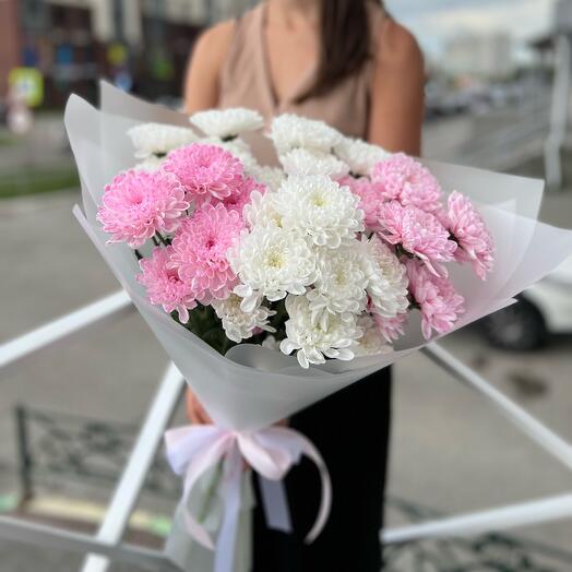 Букет из хризантем🌸🌸🌸🌸