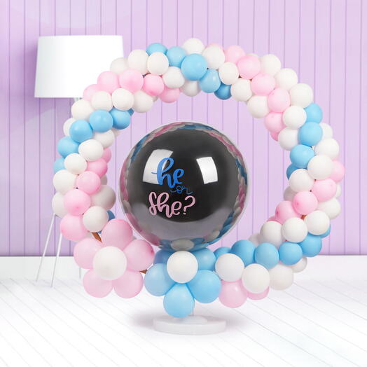 Gender Reveal Party Balloon Arrangment