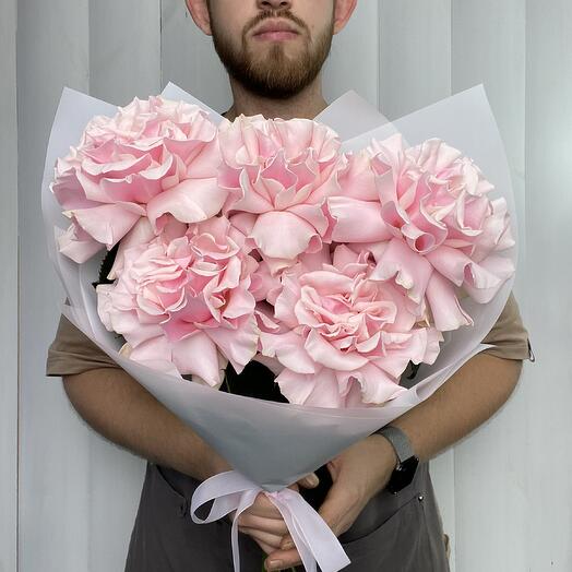 🩷 Букет из 5 французских роз Пинк мондиаль🌸