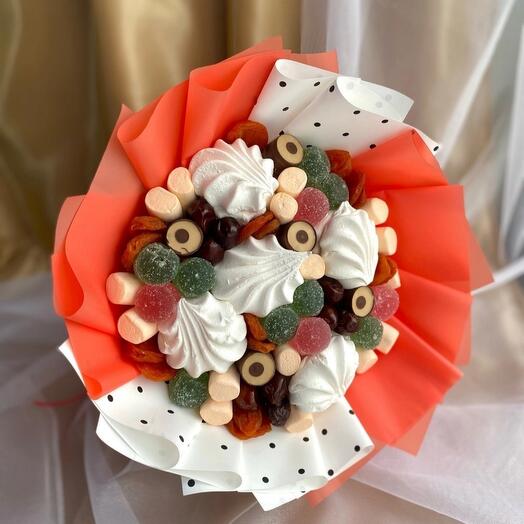 Букет из зефира с контактами