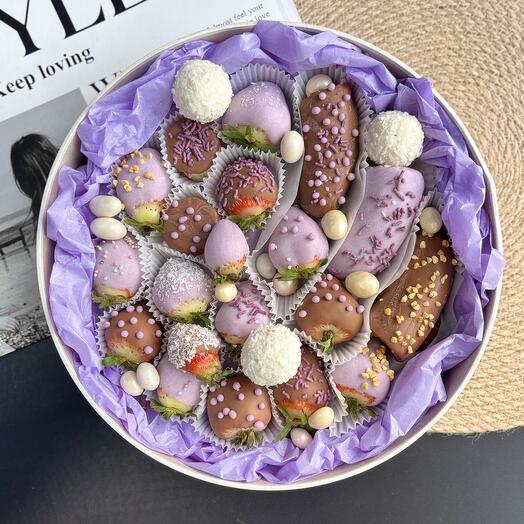 Chocolate-covered Lilac Strawberries
