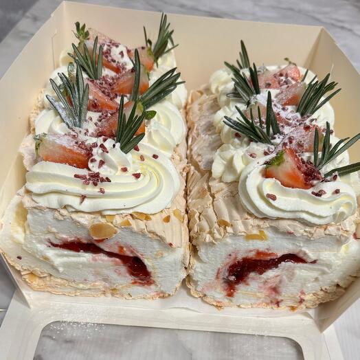 Меренговый рулет двойной