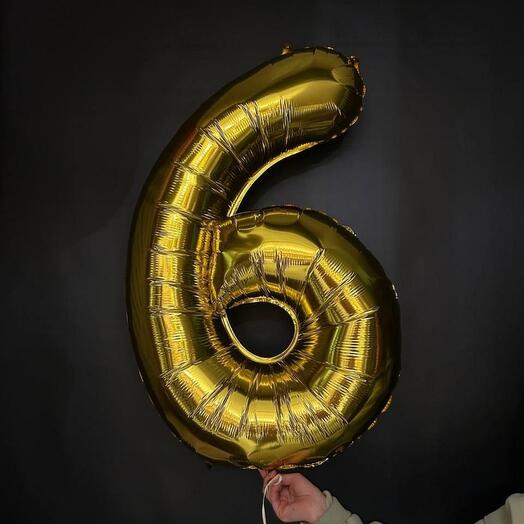 Фольгированный шар Цифра 6