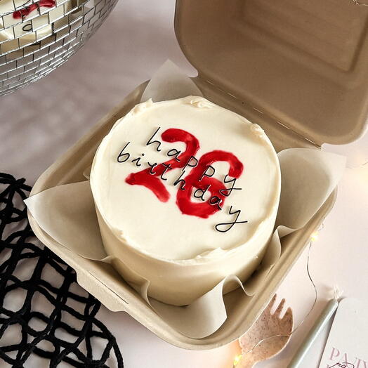 Bento cake with numbers (any number and inscription, any color) for a girl, for a guy, a colleague, a sister, a mother