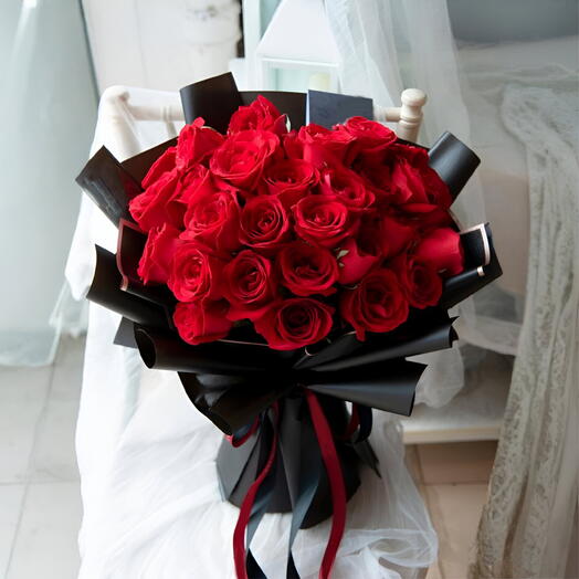 Valentines Day Red Roses Premium Bouquet