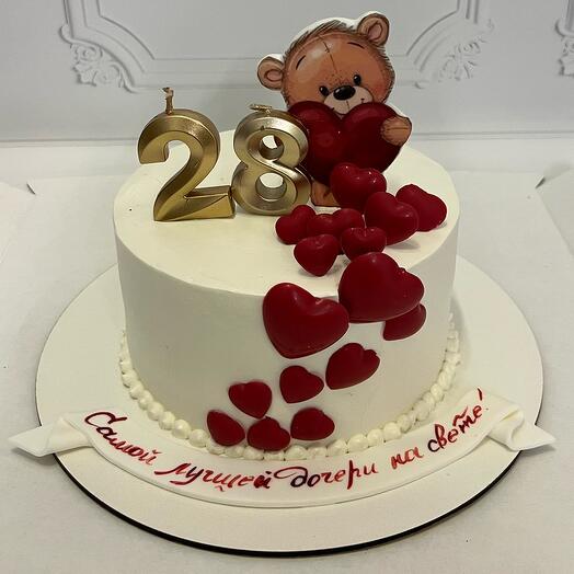 Мишка с сердечками – купить в СПб с доставкой | Flowwow