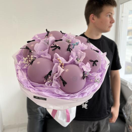 Букет из Шаров сиреневый