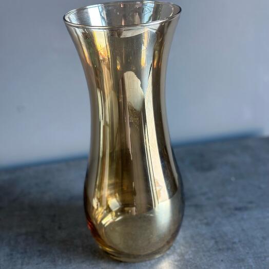 Ваза стеклянная бронза