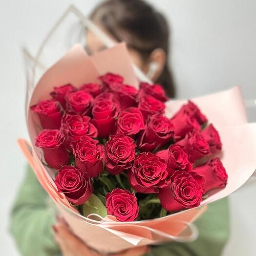 🌹Акция! 🌹Монобукет "Страстная любовь"/роза Кения/Цветы в Уфе/Доставка цветов Уфа