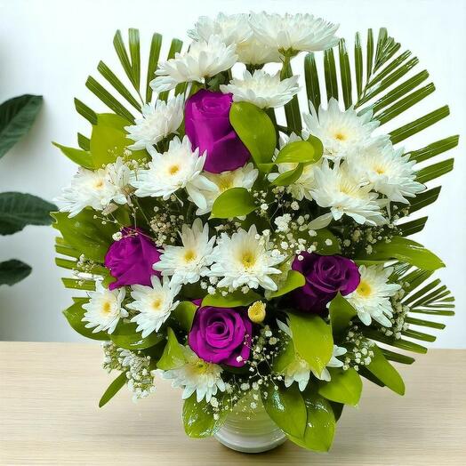 Flowers in basket