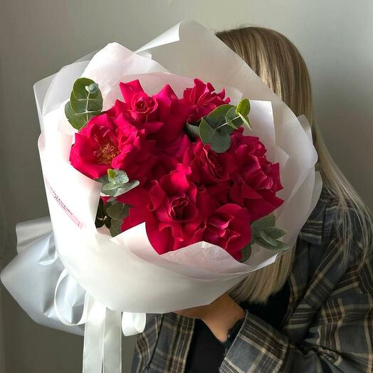Bouquet of 7 French roses