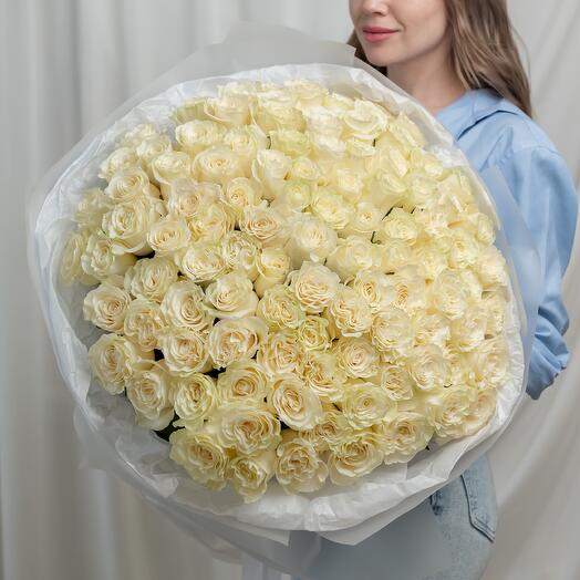 Букет из 101 белой розы