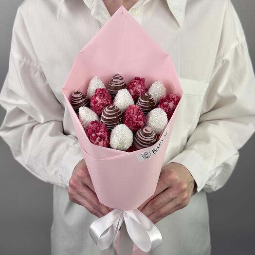 Букет из клубники, клубника в шоколаде Фламенко