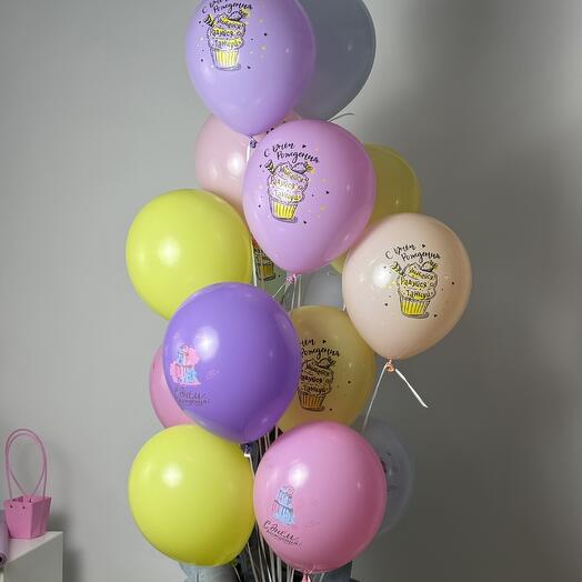Набор Шаров «С Днем Рождения» 11шт