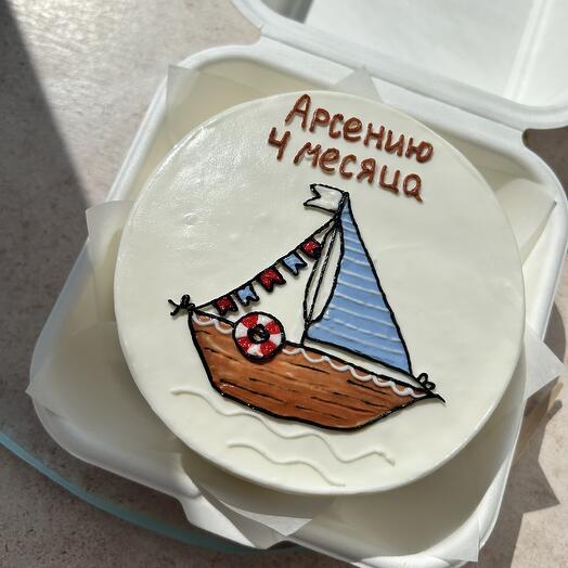 Бенто торт с корабликом