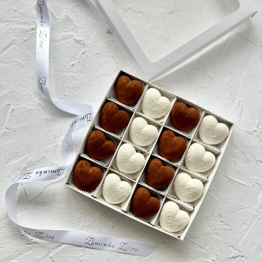 Птичье молоко сердечки 16 шт