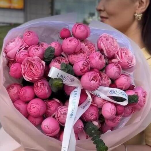 Кустовая пионовидная Роза Silva Pink