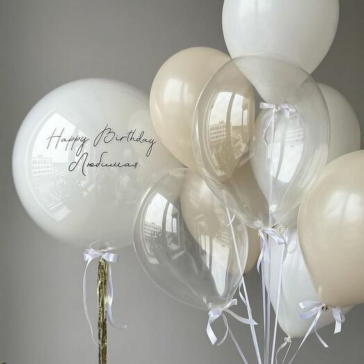 Воздушные шары "Стеклянный шар и фонтан"