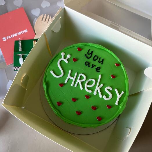 Бенто-торт Шрек для подруги, девушки «You are Shreksy»
