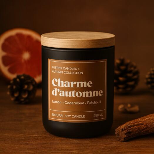 Autumn collection. Soy candle, charme