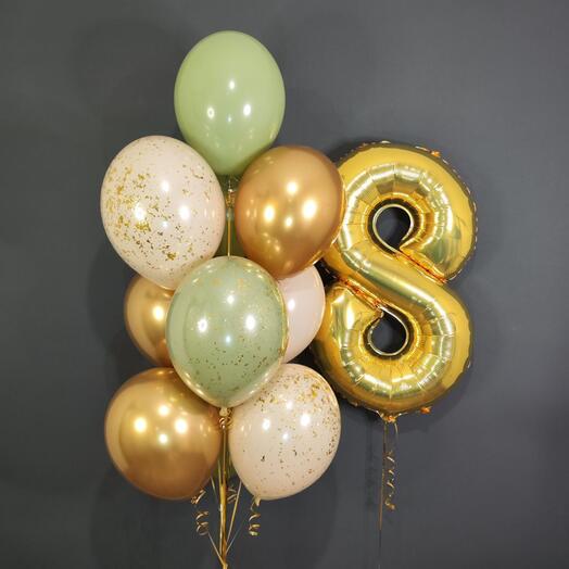 Фонтан из шаров на 8 лет
