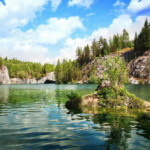 Подарочный сертификат «Жемчужина Карелии - Рускеала» (1 день Пакет Стандартный, 1 человек)