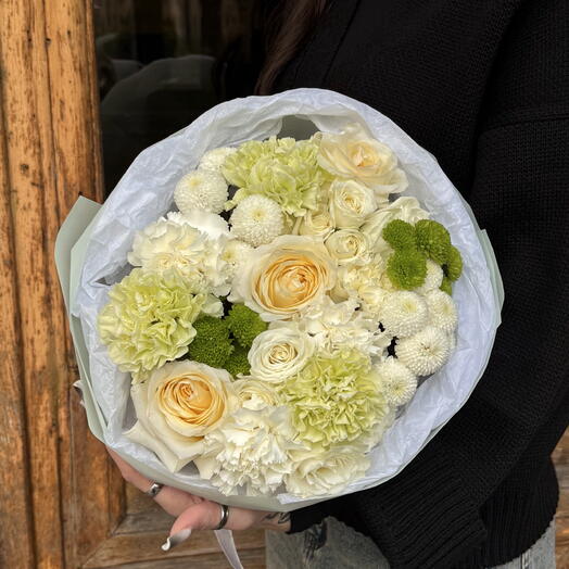 Ароматные розы и насыщенные диантусы с хризантемами 🍏