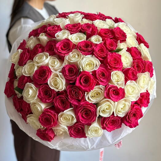 Букет "101 ярких роз микс"