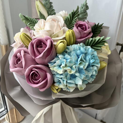 Букет зефирных цветов