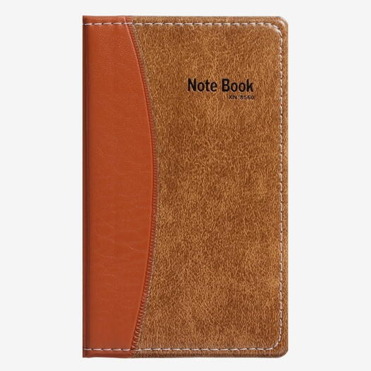 Записная книжка А6, 72 листа, обложка ПВХ, коричневая