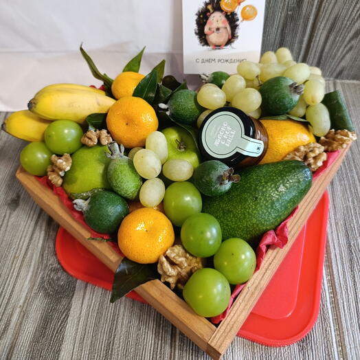 Набор фруктов с мини-медом "🍏Гренни