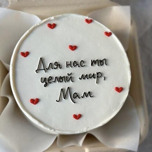 Бенто тортик на день матери с сердечками