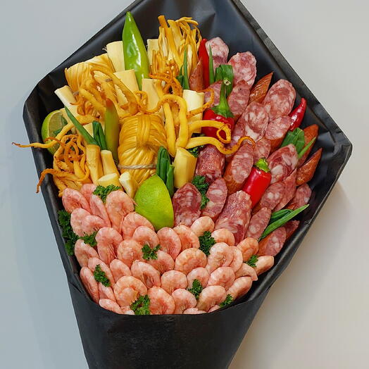Пивной букет с колсабками сыром и креветками