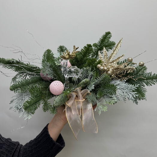 Новогодняя композиция в стекле