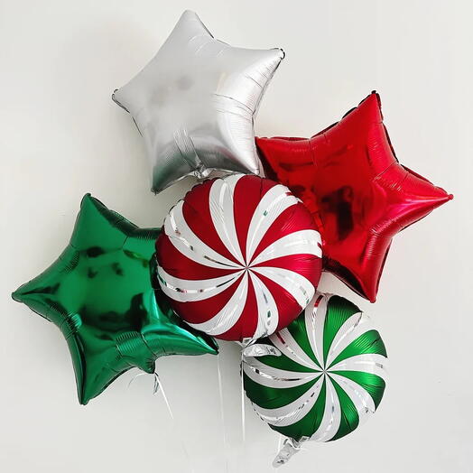 Christmas Sparkle Affair – 5 Balloons (Helium Inflated)