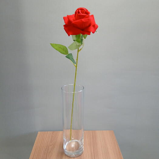 Роза красная ( искусственный цветок)