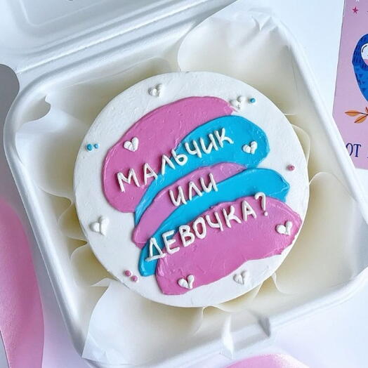 Бенто торт «гендарный» на определение пола малыша