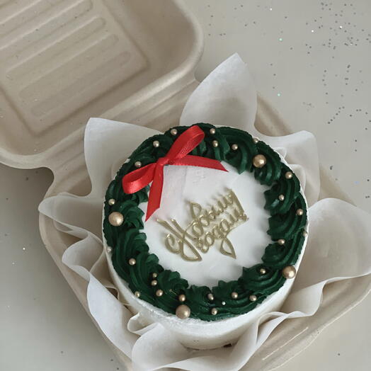 Бенто с новогодним венком 🎄