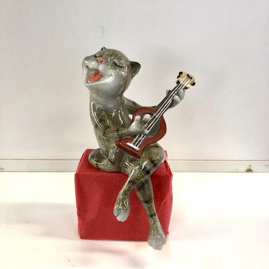 Статуэтка ,, Веселый Кот Гитарист ,, 🎸
