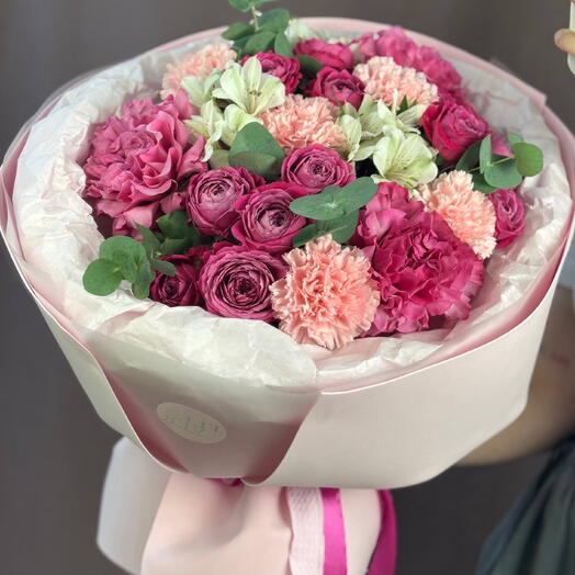 Букет с пионовидными розами 🎀