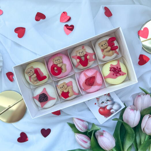 Набор Моти с медвежатами love на день влебленных, 14 февраля, подарок для девушки