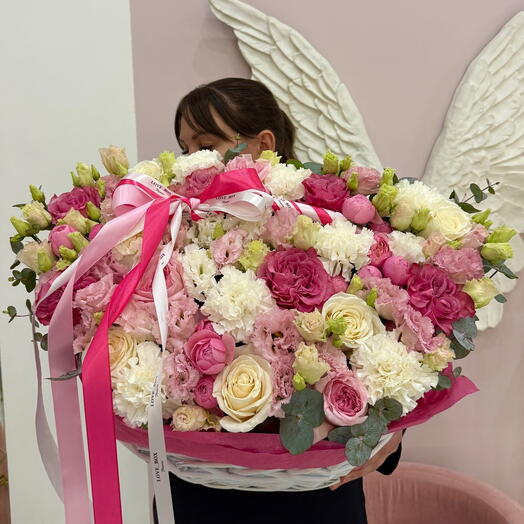 Luxury Crimson Flower Basket