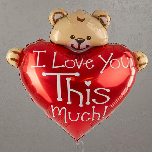 Воздушный шар "Мишка" I Love You