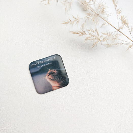 3Д стикер с вашей фотографией квадратный