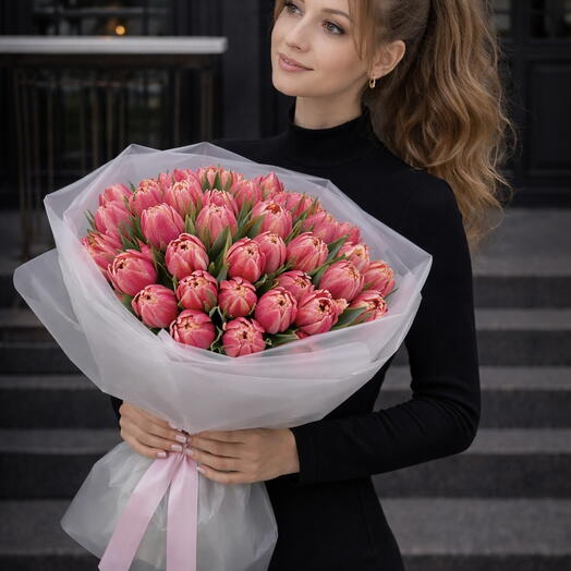 35 пионовидных тюльпанов