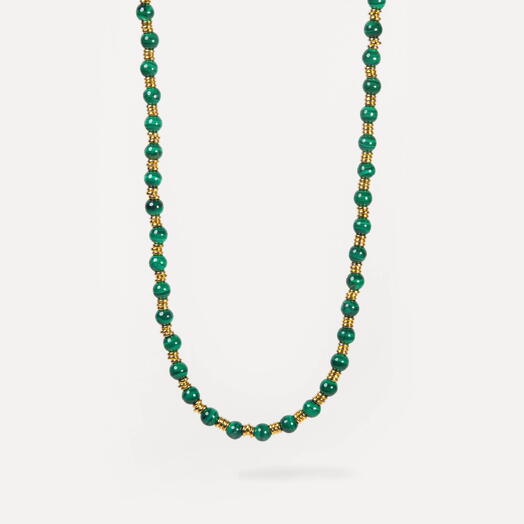 Чокер ожерелье Мирт Малахит 14K 45 см (CHO1056)