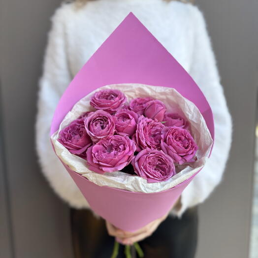 Мини букет из 3 кустовых роз «Мисти баблс»