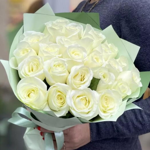 🦢Букет из 25 белых роз